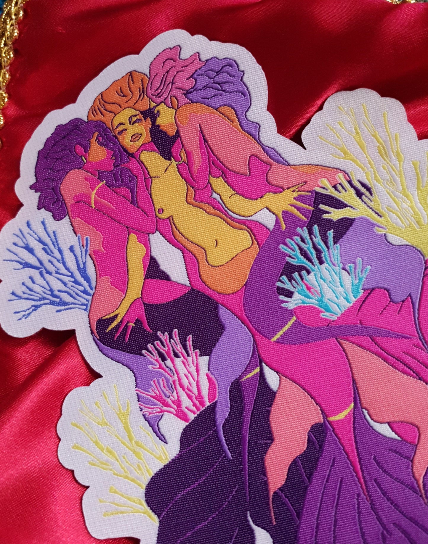 Hearts of Coral - Woven Patch