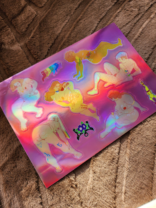 Embodied - a4 Holographic Sticker Sheet