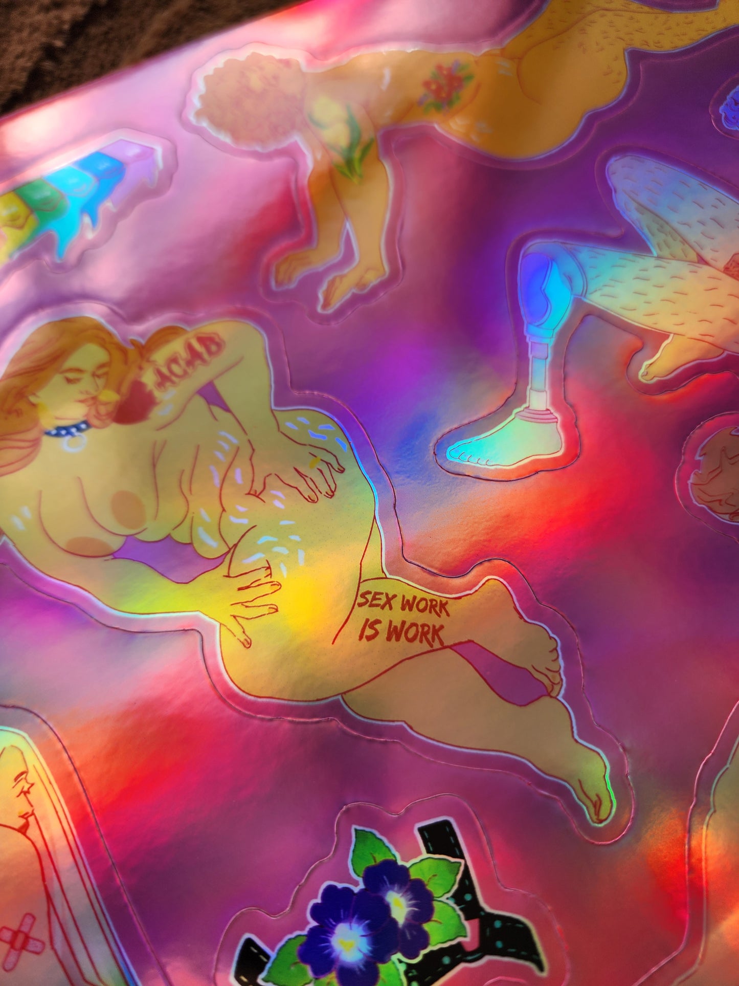 Embodied - a4 Holographic Sticker Sheet