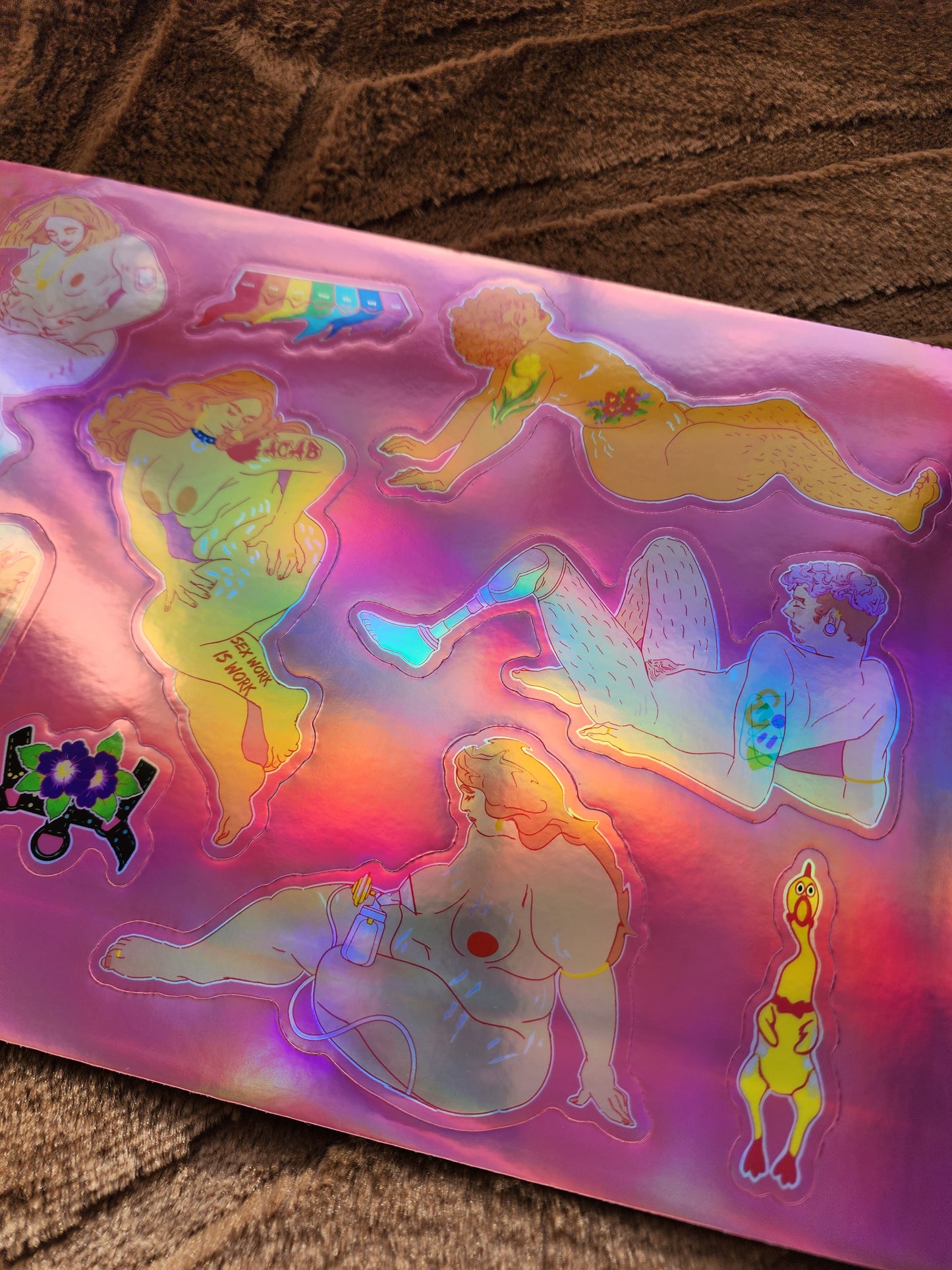 Embodied - a4 Holographic Sticker Sheet