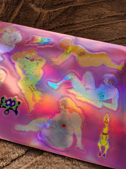 Embodied - a4 Holographic Sticker Sheet