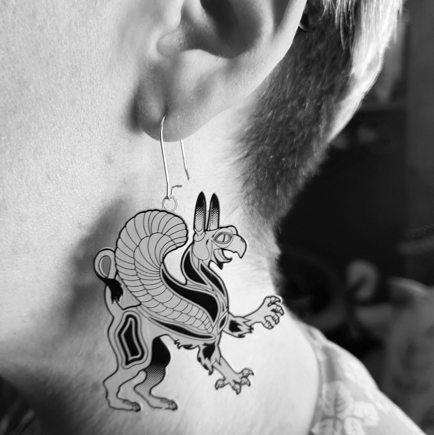 Screaming Griffin - Ancient Greek Inspired Earrings