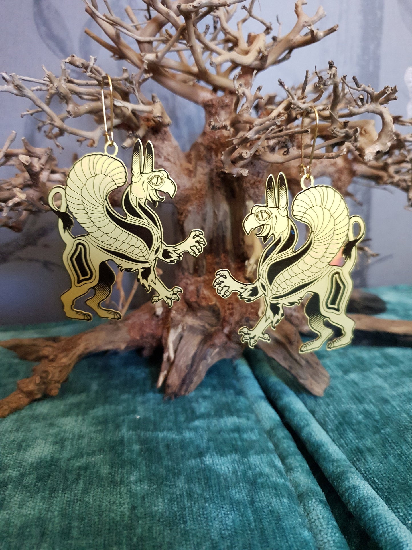 Screaming Griffin - Ancient Greek Inspired Earrings
