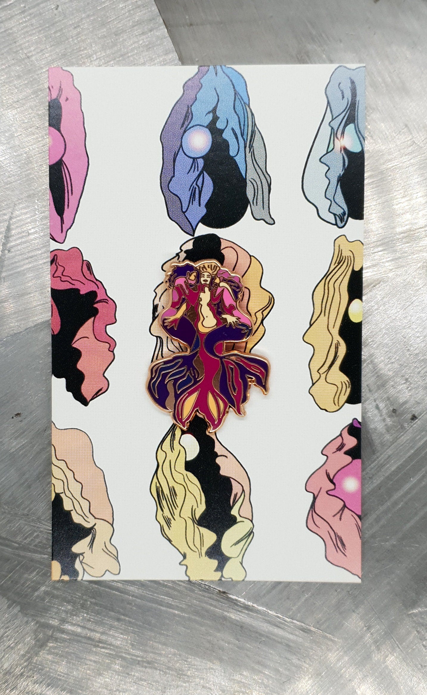 Mermaid Triad V2 Hard Enamel Pin