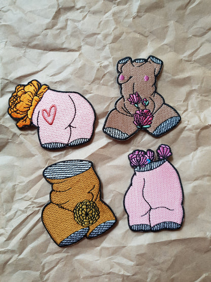 Bums & Roses - Embroidered Patch Set