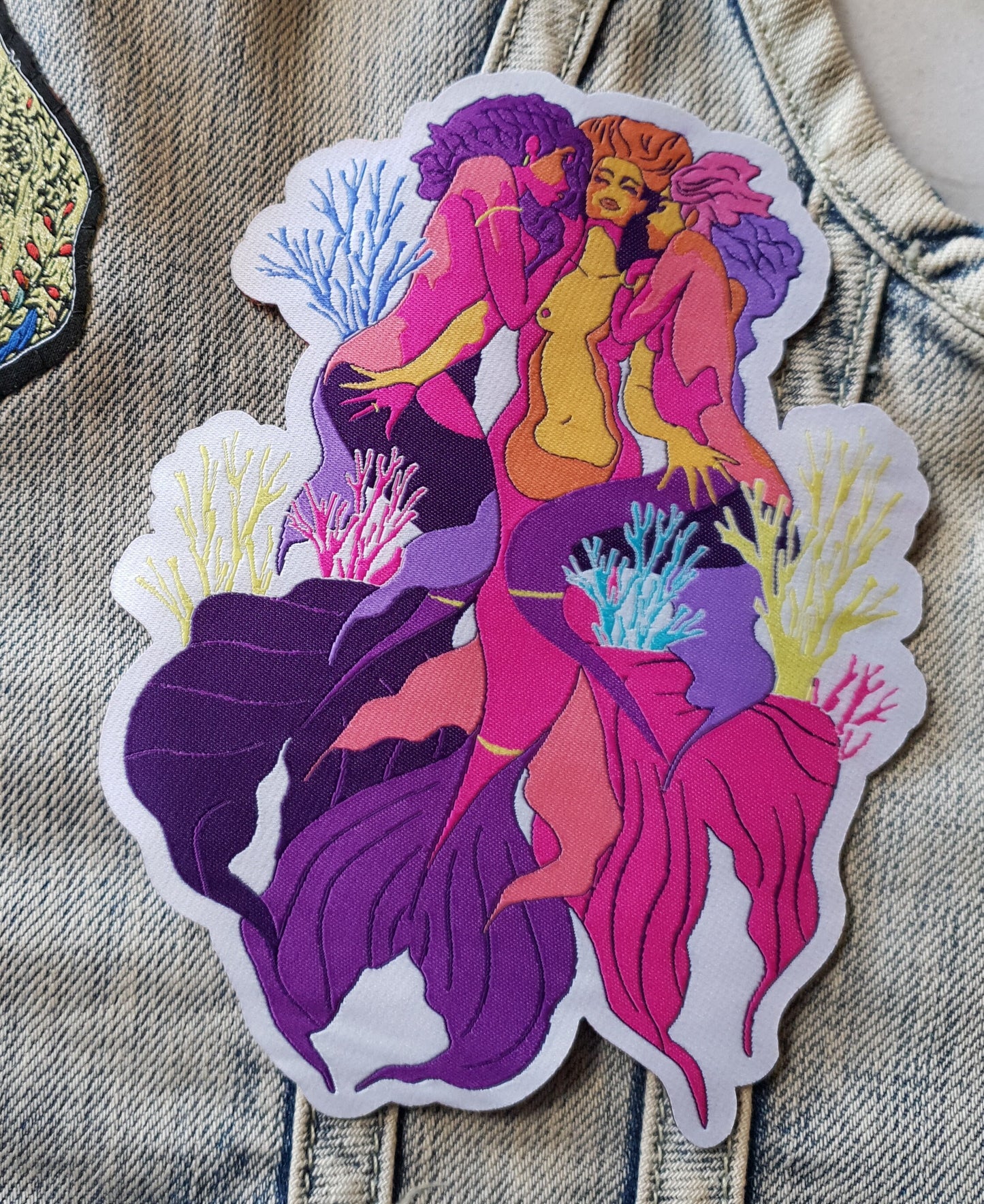 Hearts of Coral - Woven Patch
