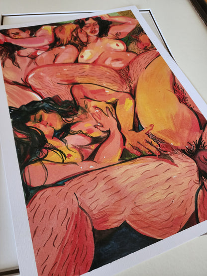 A Convocation of Fauns - Watercolour Print