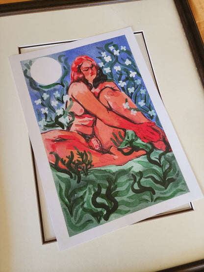Lunar - Watercolour Print