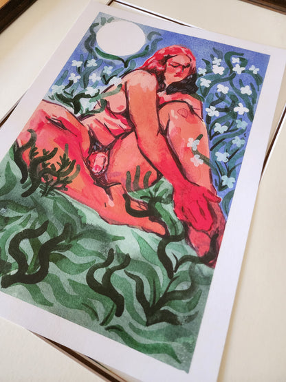 Lunar - Watercolour Print
