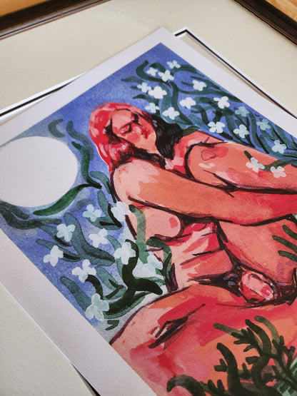 Lunar - Watercolour Print