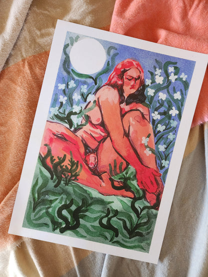 Lunar - Watercolour Print