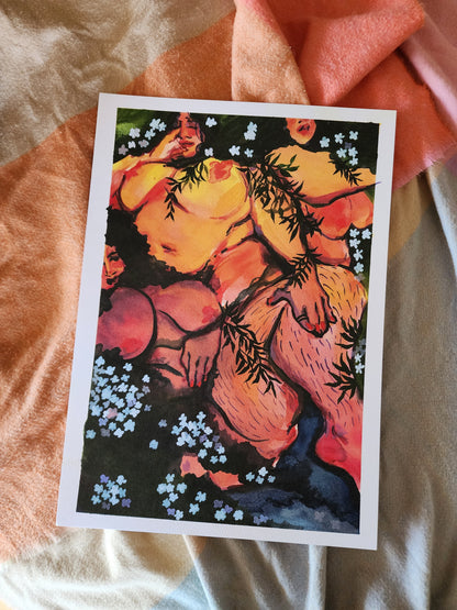 River Fairies - Watercolour Print