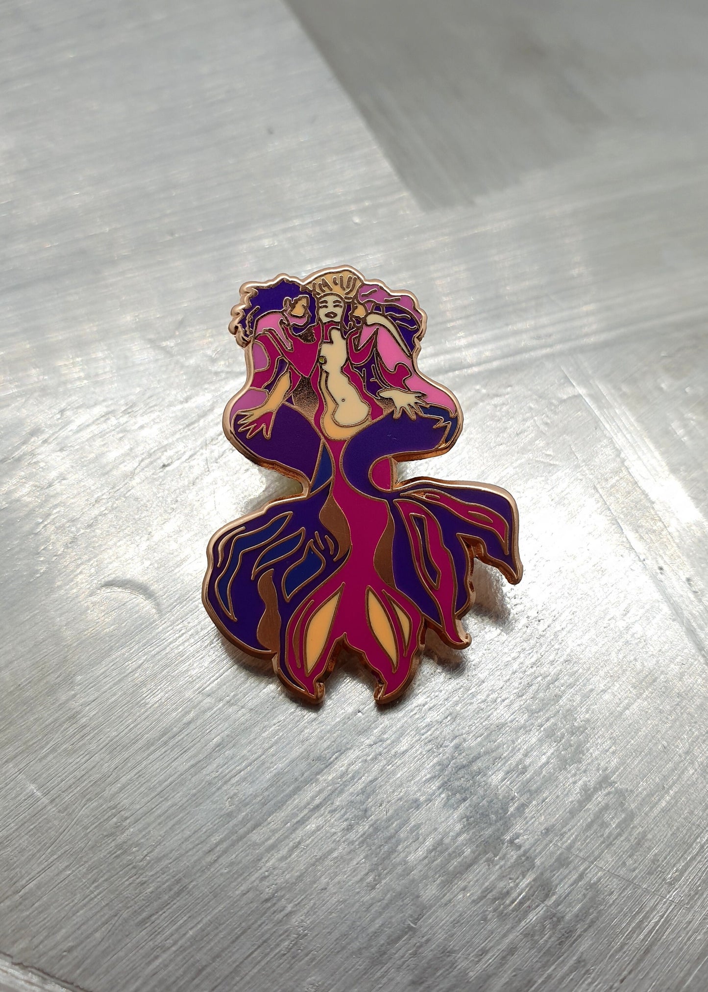 Mermaid Triad V2 Hard Enamel Pin