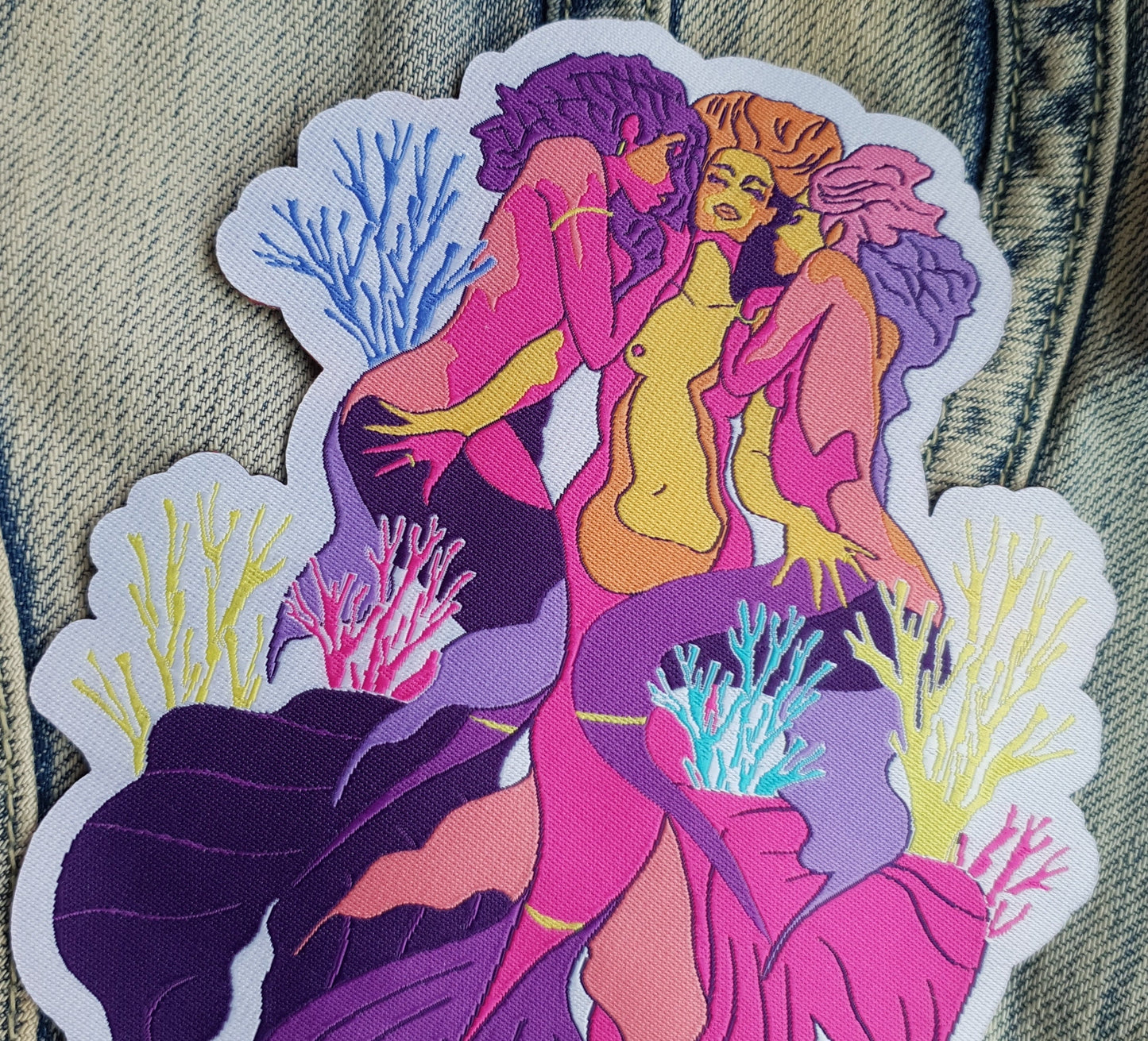 Hearts of Coral - Woven Patch