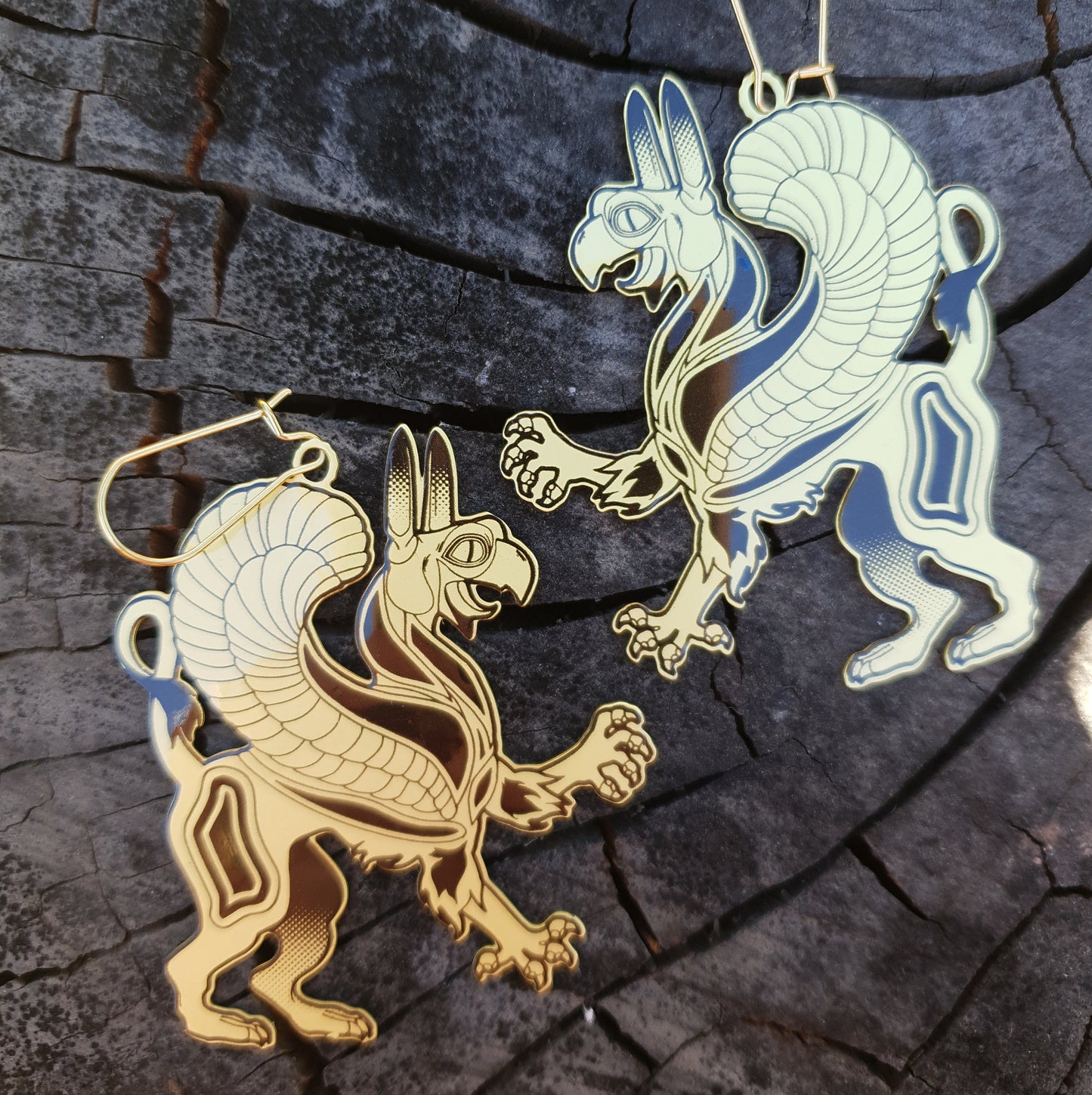 Screaming Griffin - Ancient Greek Inspired Earrings