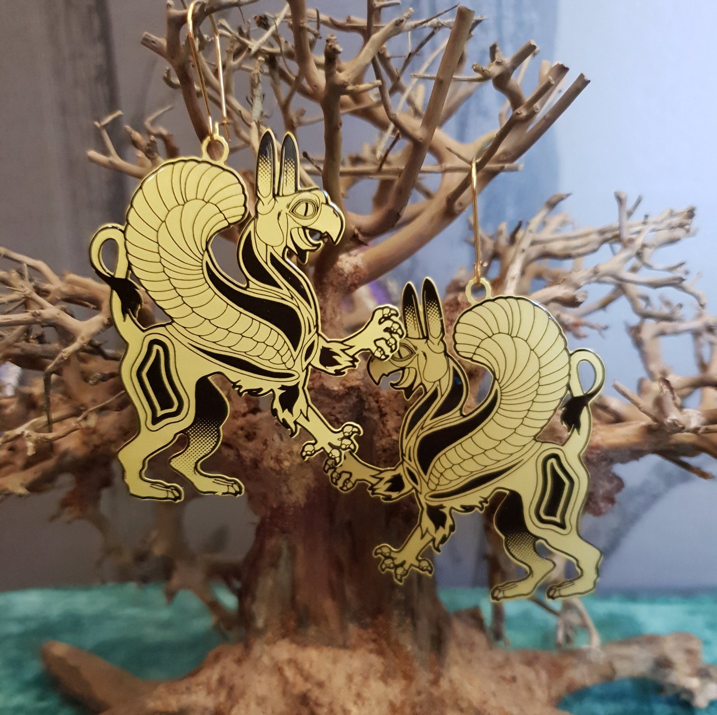 Screaming Griffin - Ancient Greek Inspired Earrings