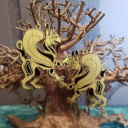 Screaming Griffin - Ancient Greek Inspired Earrings