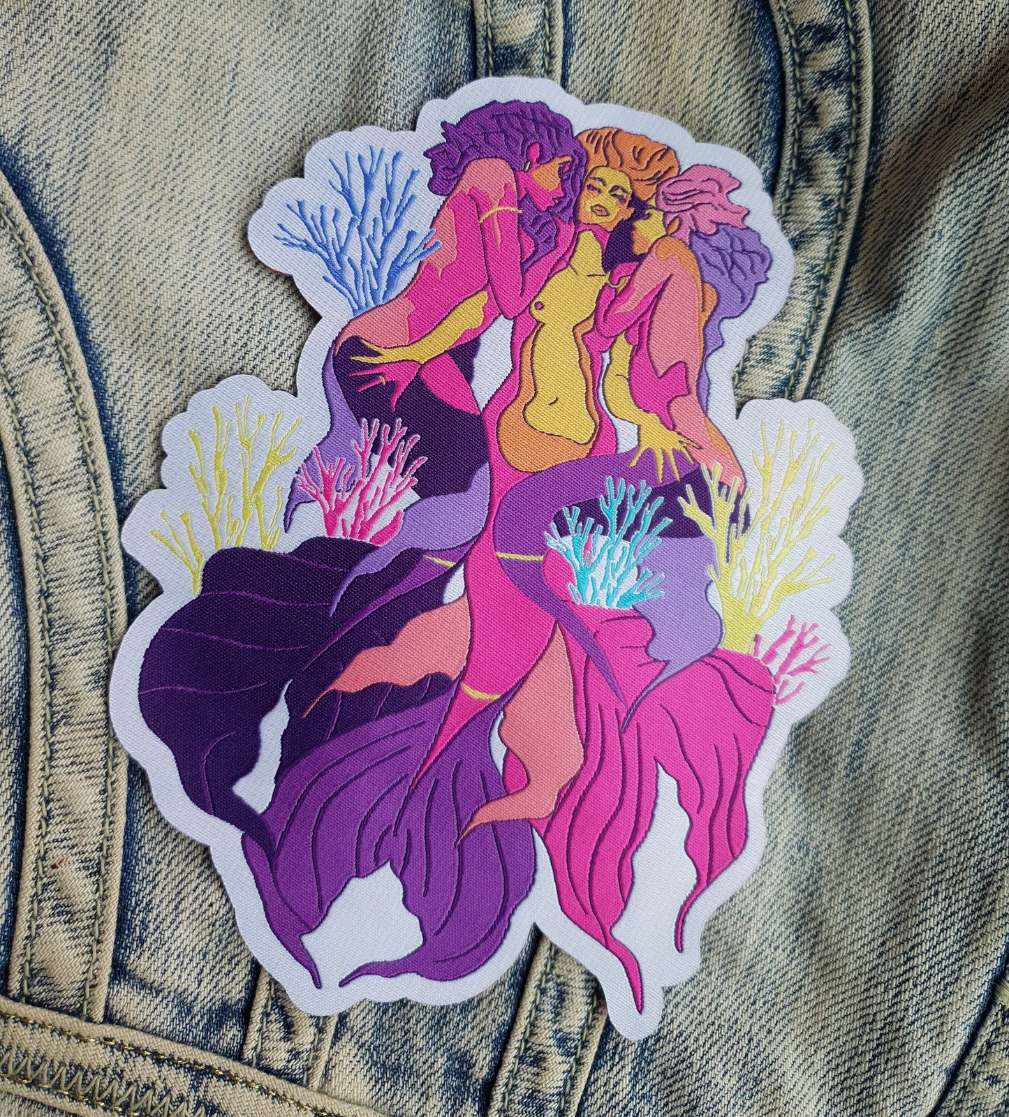 Hearts of Coral - Woven Patch