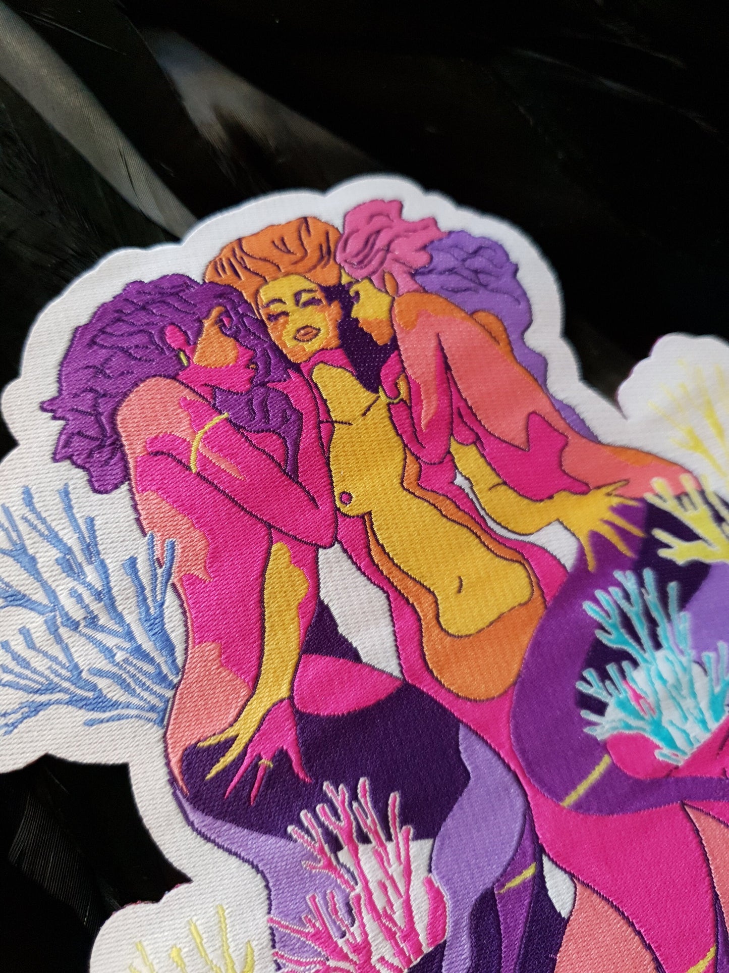 Hearts of Coral - Woven Patch