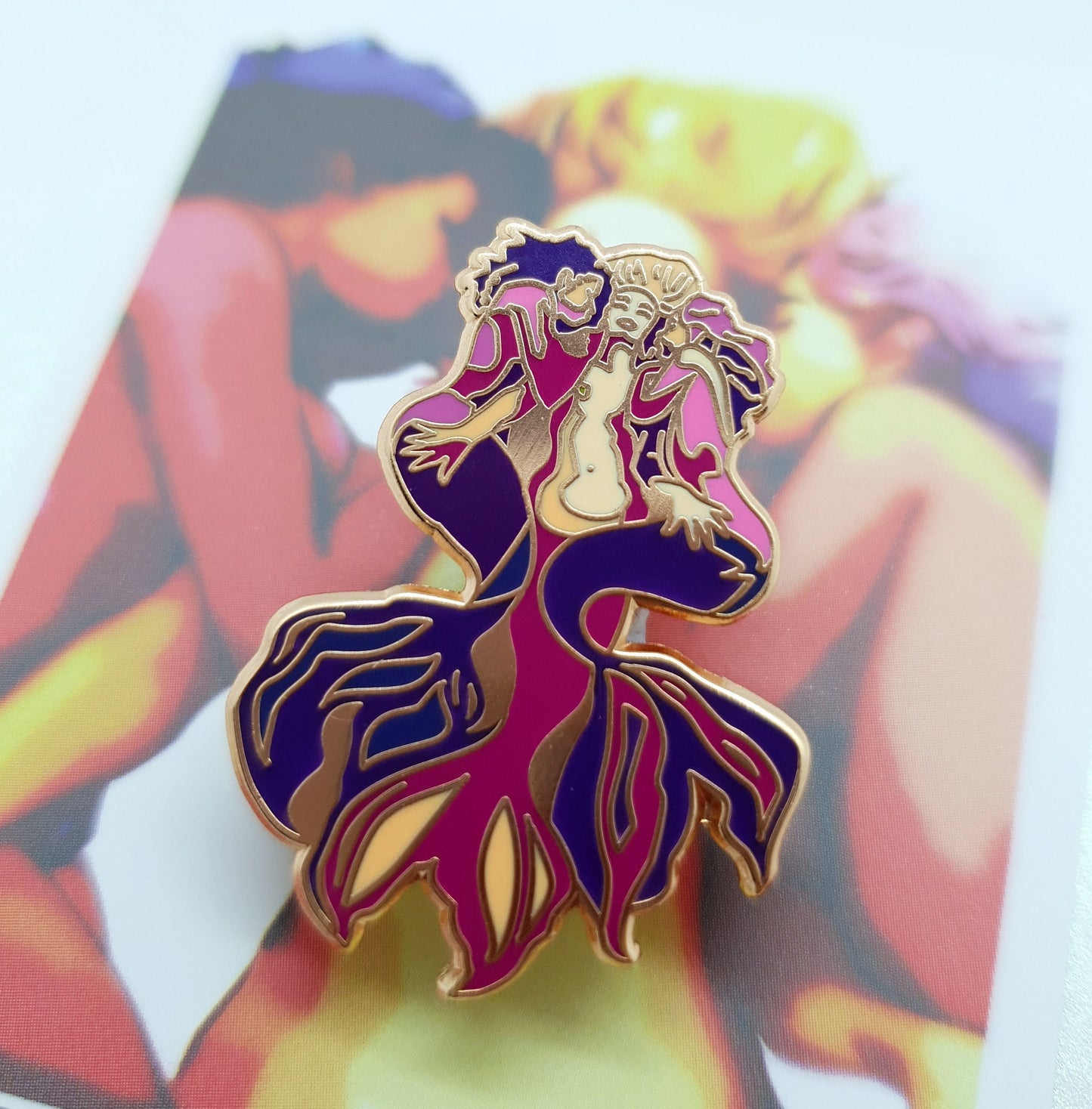 Mermaid Triad V2 Hard Enamel Pin