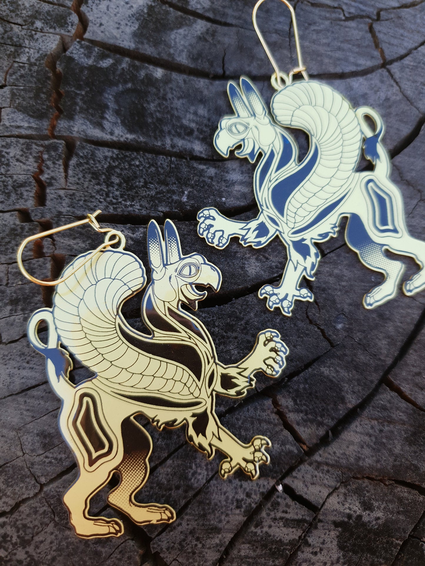 Screaming Griffin - Ancient Greek Inspired Earrings
